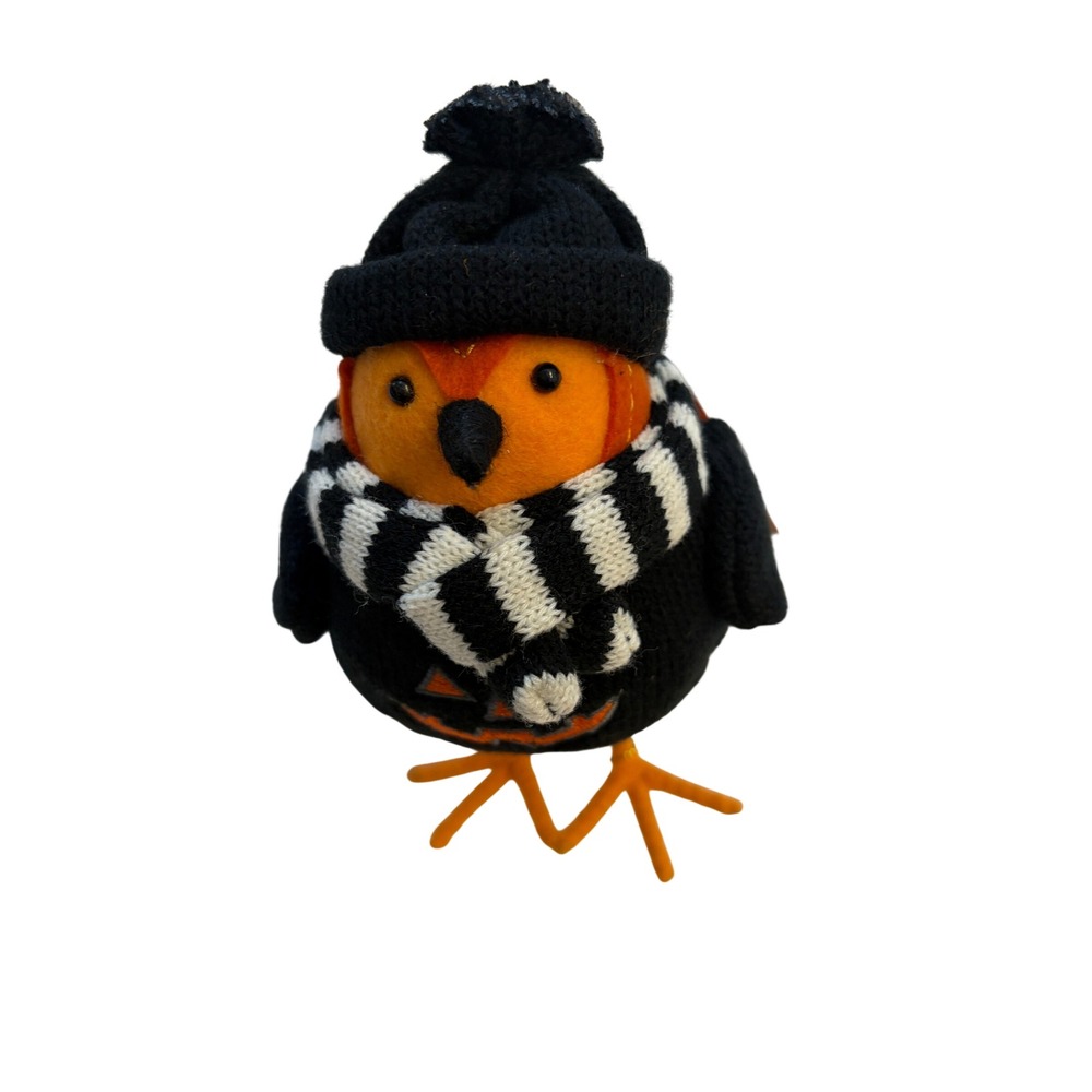 Target Featherly Friends Halloween Bird Jack O Lantern Black Beanie